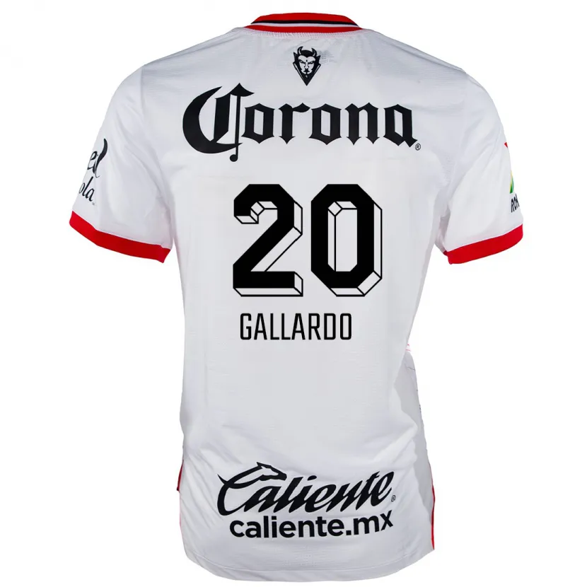 Danxen Kid Jesús Gallardo #20 White Red Away Jersey 2024/25 T-Shirt