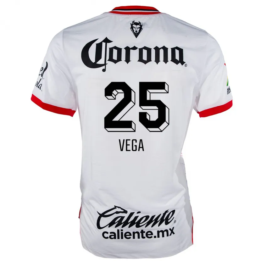 Danxen Kid Alexis Vega #25 White Red Away Jersey 2024/25 T-Shirt