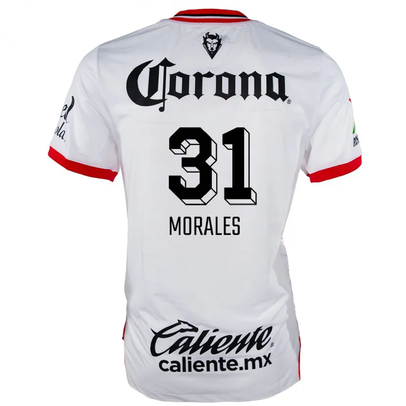 Danxen Kid Robert Morales #31 White Red Away Jersey 2024/25 T-Shirt