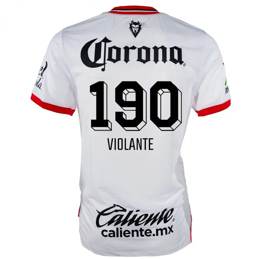 Danxen Kid Isaías Violante #190 White Red Away Jersey 2024/25 T-Shirt