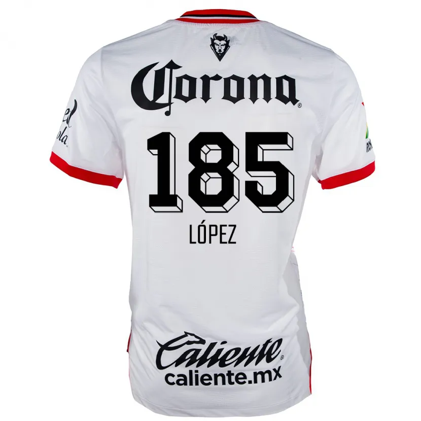 Danxen Kid David López #185 White Red Away Jersey 2024/25 T-Shirt