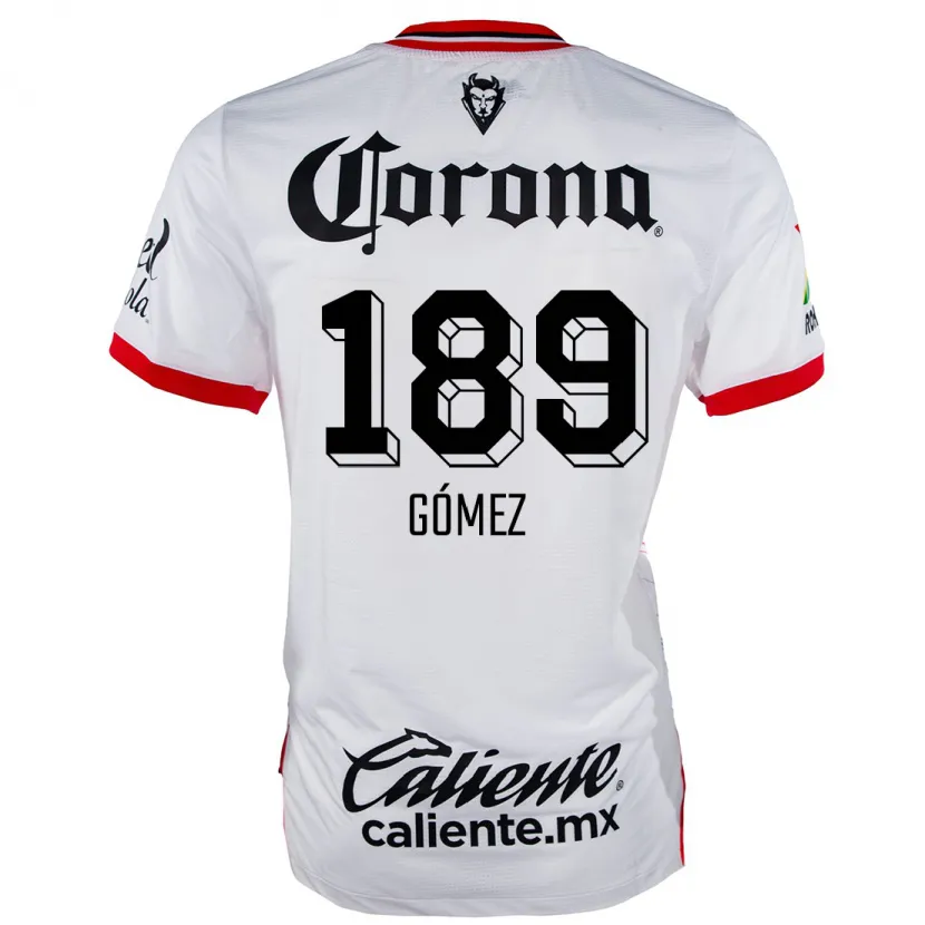 Danxen Kid Enrique Gómez #189 White Red Away Jersey 2024/25 T-Shirt