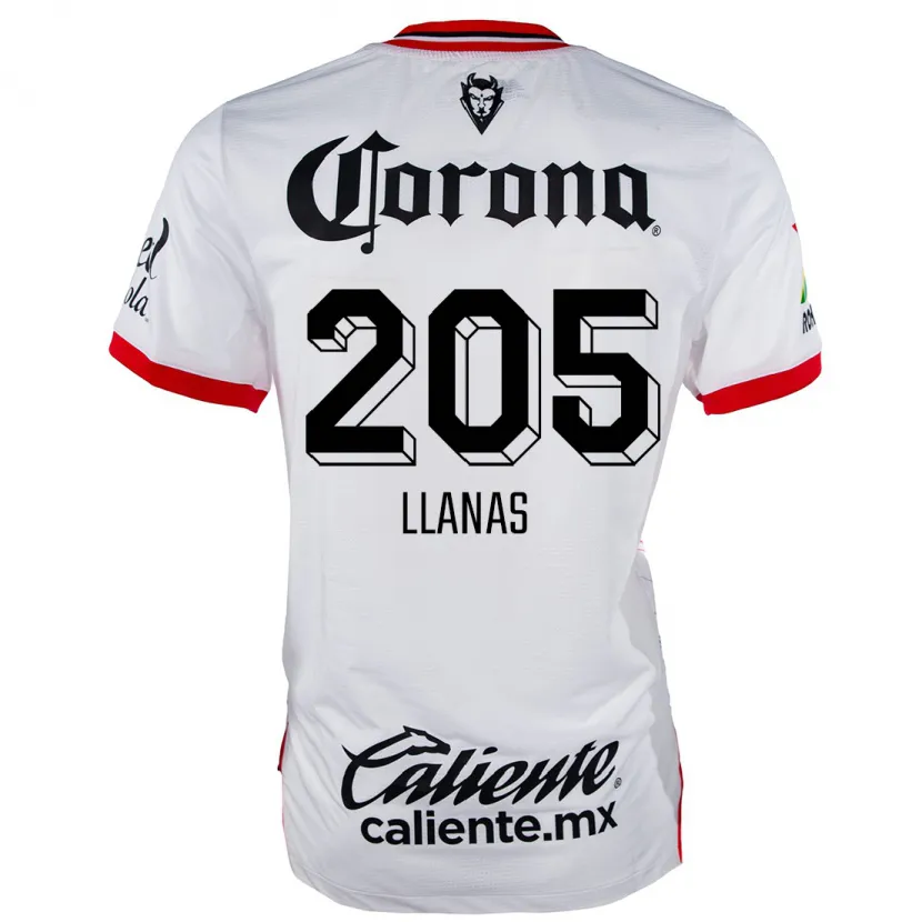 Danxen Kid Emmanuel Llanas #205 White Red Away Jersey 2024/25 T-Shirt