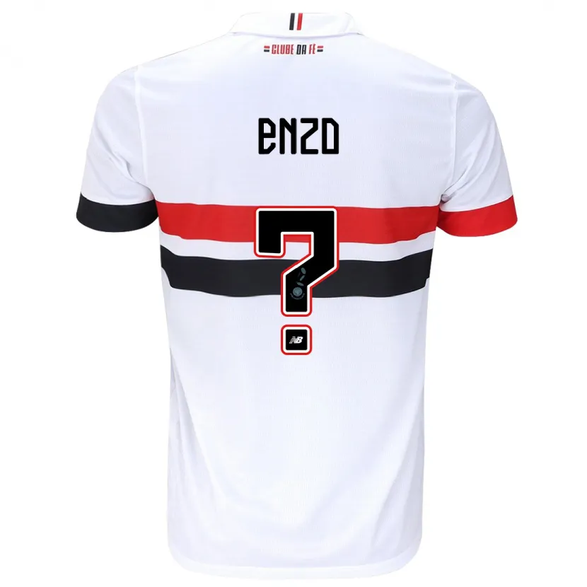 Danxen Men Enzo Thomaz #0 White Red Black Home Jersey 2024/25 T-Shirt