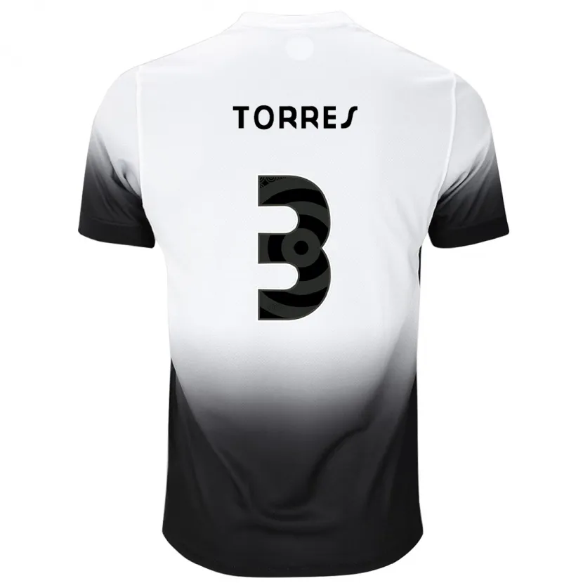 Danxen Men Félix Torres #3 White Black Home Jersey 2024/25 T-Shirt