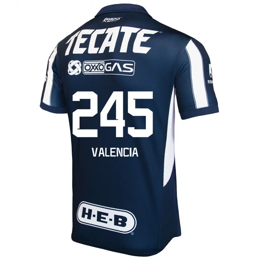 Danxen Men Cristian Valencia #245 Blue Red White Home Jersey 2024/25 T-Shirt