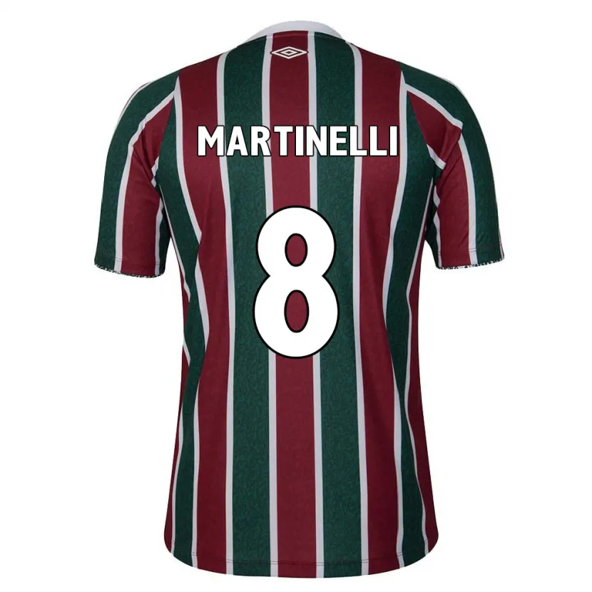 Danxen Men Martinelli #8 Green Maroon White Home Jersey 2024/25 T-Shirt