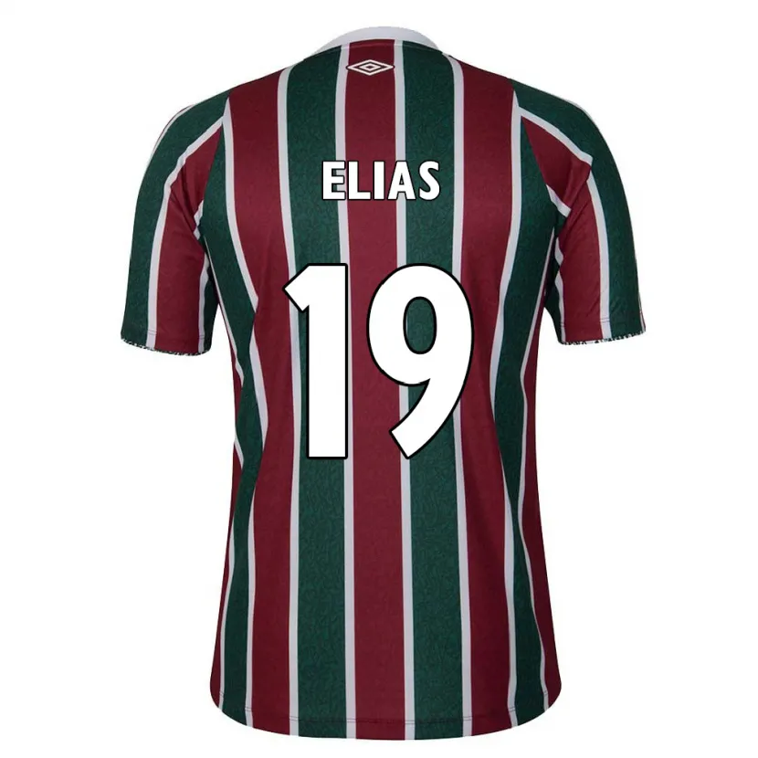 Danxen Men Kauã Elias #19 Green Maroon White Home Jersey 2024/25 T-Shirt