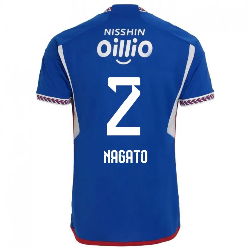 Danxen Men Katsuya Nagato #2 Blue White Red Home Jersey 2024/25 T-Shirt