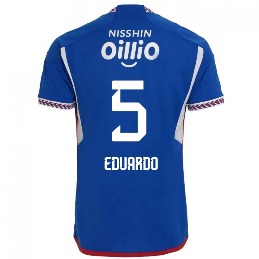 Danxen Men Eduardo #5 Blue White Red Home Jersey 2024/25 T-Shirt