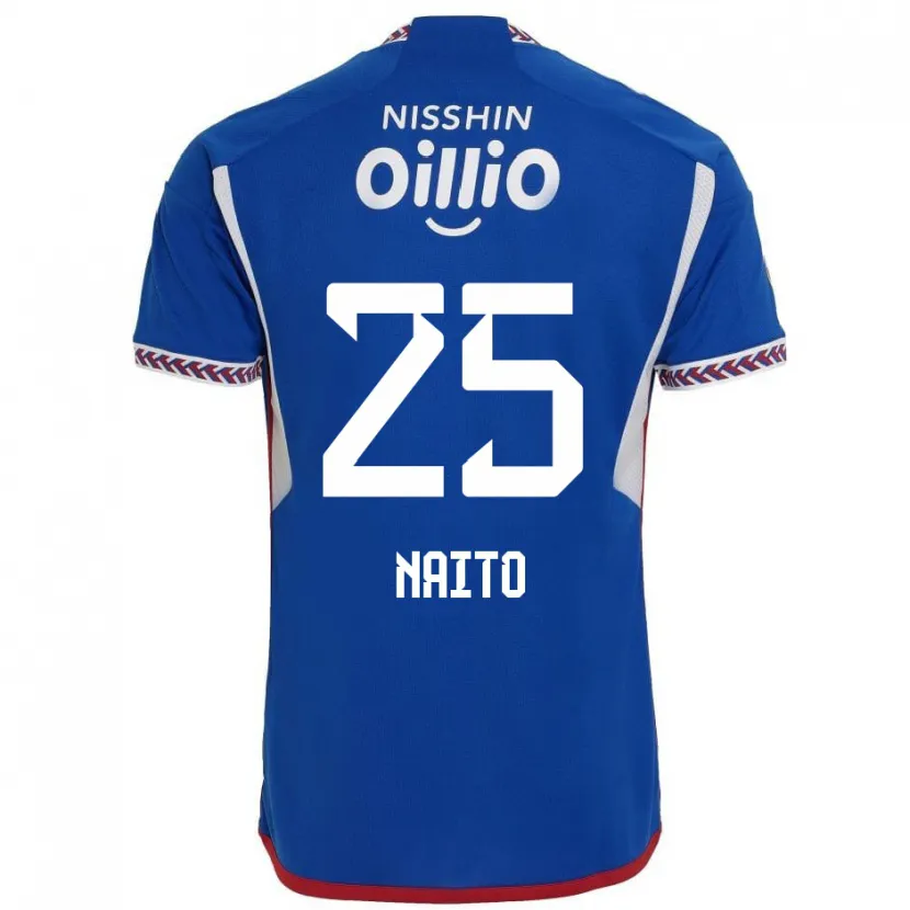 Danxen Men Kiyomu Naito #25 Blue White Red Home Jersey 2024/25 T-Shirt