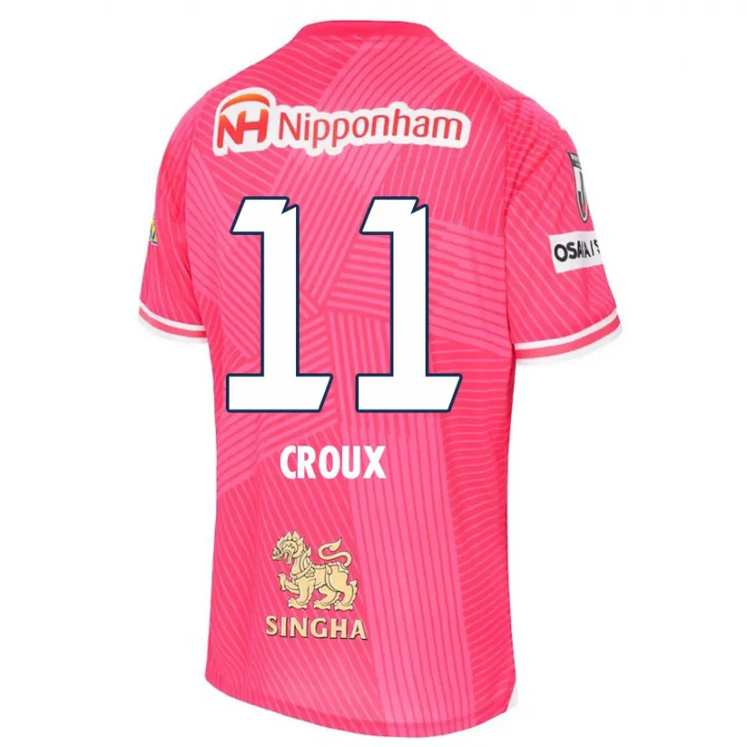 Danxen Men Jordy Croux #11 Pink White Home Jersey 2024/25 T-Shirt