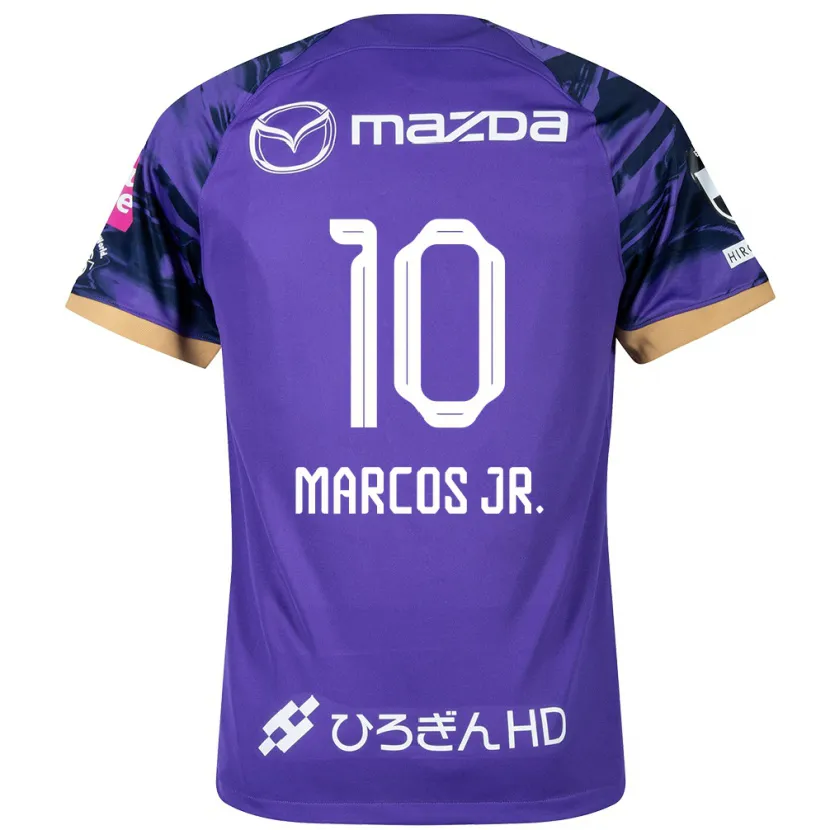 Danxen Men Marcos Júnior #10 Purple White Home Jersey 2024/25 T-Shirt