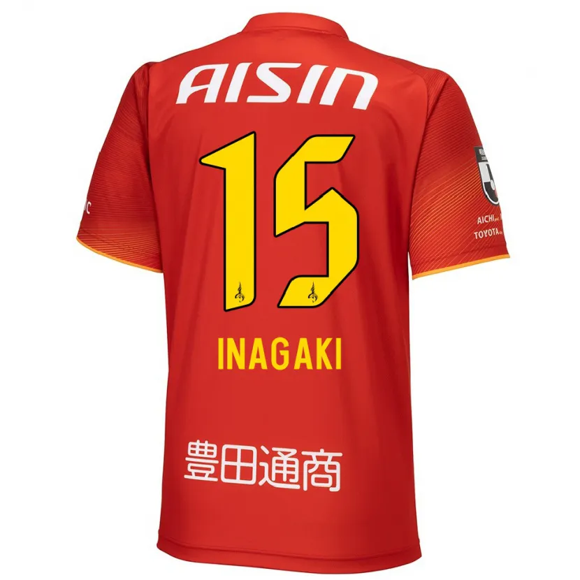 Danxen Men Sho Inagaki #15 Red White Yellow Home Jersey 2024/25 T-Shirt