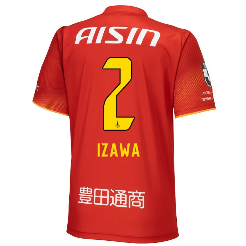 Danxen Men Shuto Izawa #2 Red White Yellow Home Jersey 2024/25 T-Shirt