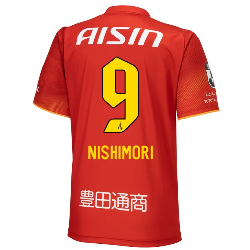 Danxen Men Naoto Nishimori #9 Red White Yellow Home Jersey 2024/25 T-Shirt