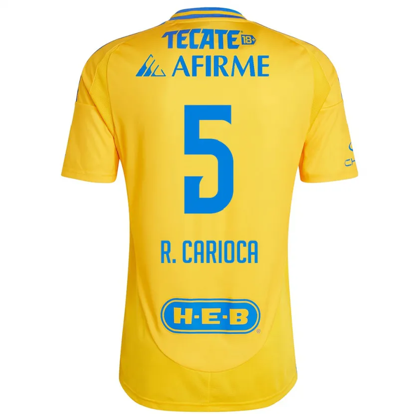 Danxen Men Rafael Carioca #5 Gold Yellow Home Jersey 2024/25 T-Shirt