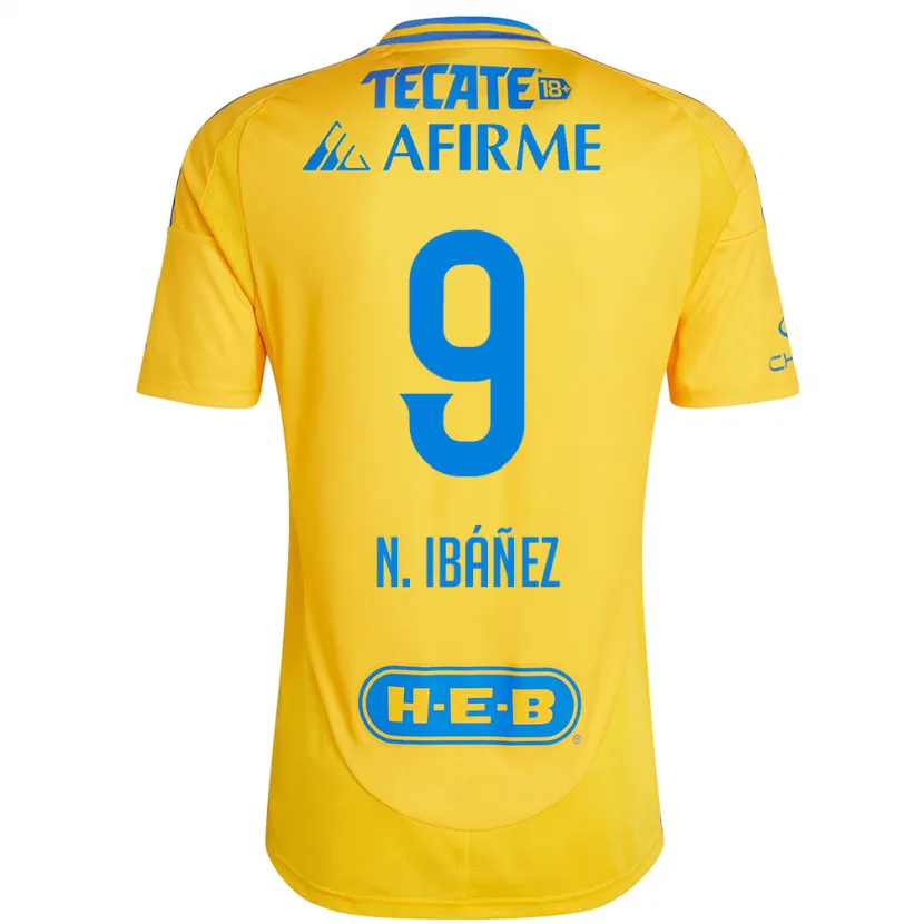 Danxen Men Nicolás Ibáñez #9 Gold Yellow Home Jersey 2024/25 T-Shirt