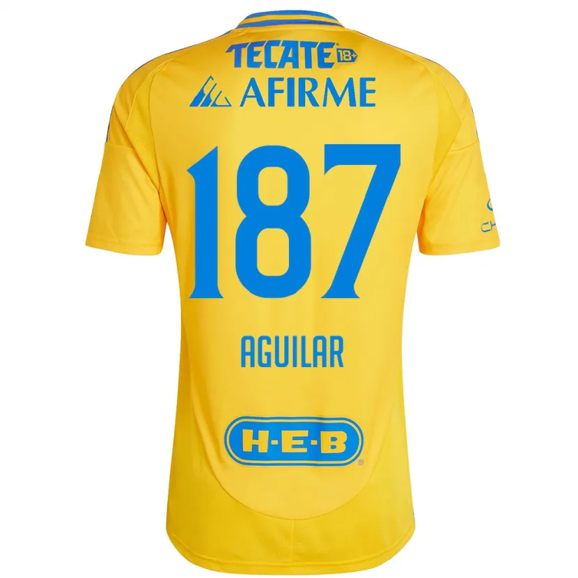 Danxen Men Manuel Aguilar #187 Gold Yellow Home Jersey 2024/25 T-Shirt