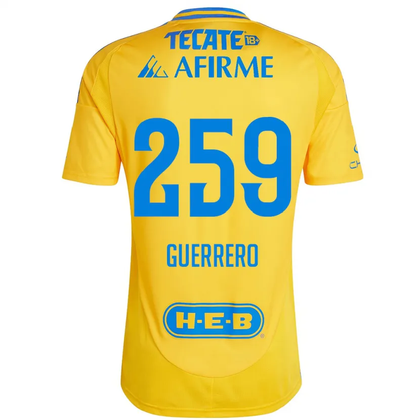 Danxen Men Erick Guerrero #259 Gold Yellow Home Jersey 2024/25 T-Shirt