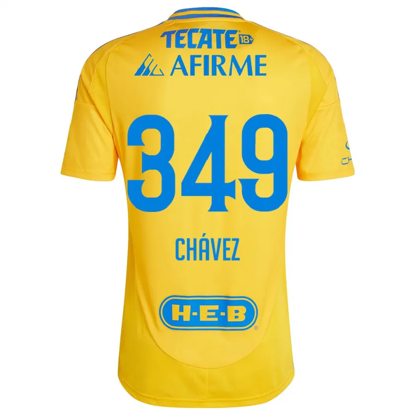 Danxen Men Jorge Chávez #349 Gold Yellow Home Jersey 2024/25 T-Shirt