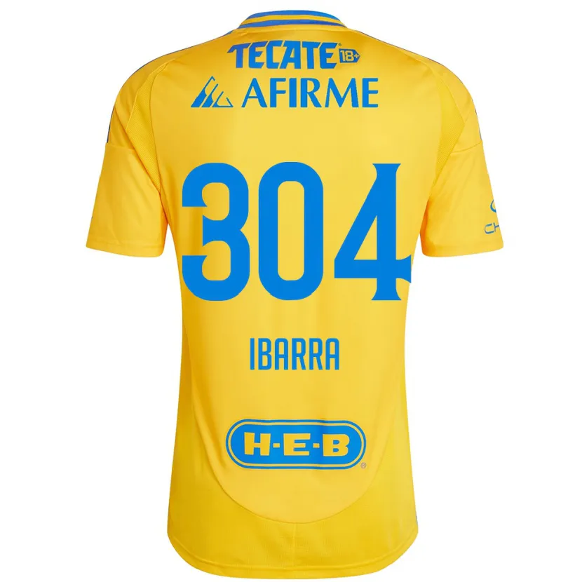 Danxen Men Luis Ibarra #304 Gold Yellow Home Jersey 2024/25 T-Shirt