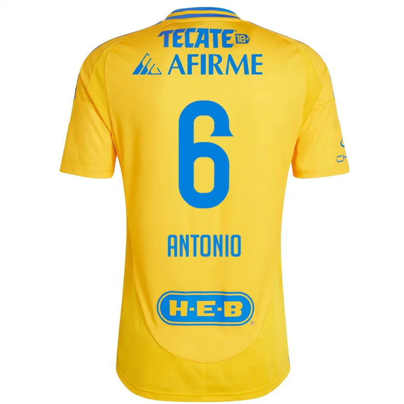 Danxen Men Nancy Antonio #6 Gold Yellow Home Jersey 2024/25 T-Shirt