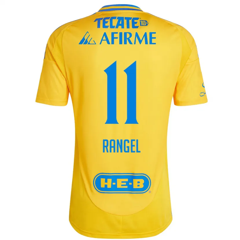 Danxen Men Nayeli Rangel #11 Gold Yellow Home Jersey 2024/25 T-Shirt