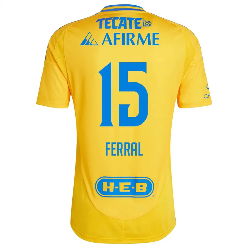 Danxen Men Cristina Ferral #15 Gold Yellow Home Jersey 2024/25 T-Shirt