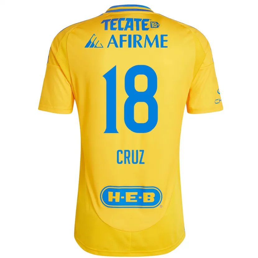 Danxen Men Belen Cruz #18 Gold Yellow Home Jersey 2024/25 T-Shirt