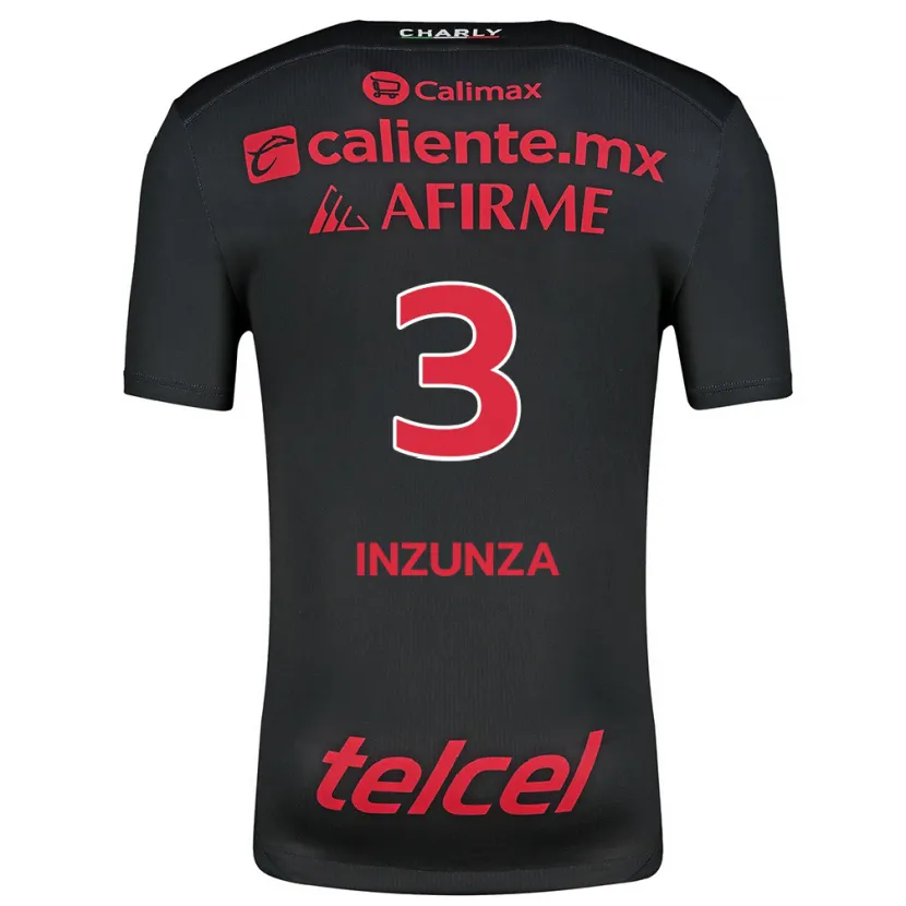 Danxen Men Rafael Inzunza #3 Black Red Home Jersey 2024/25 T-Shirt