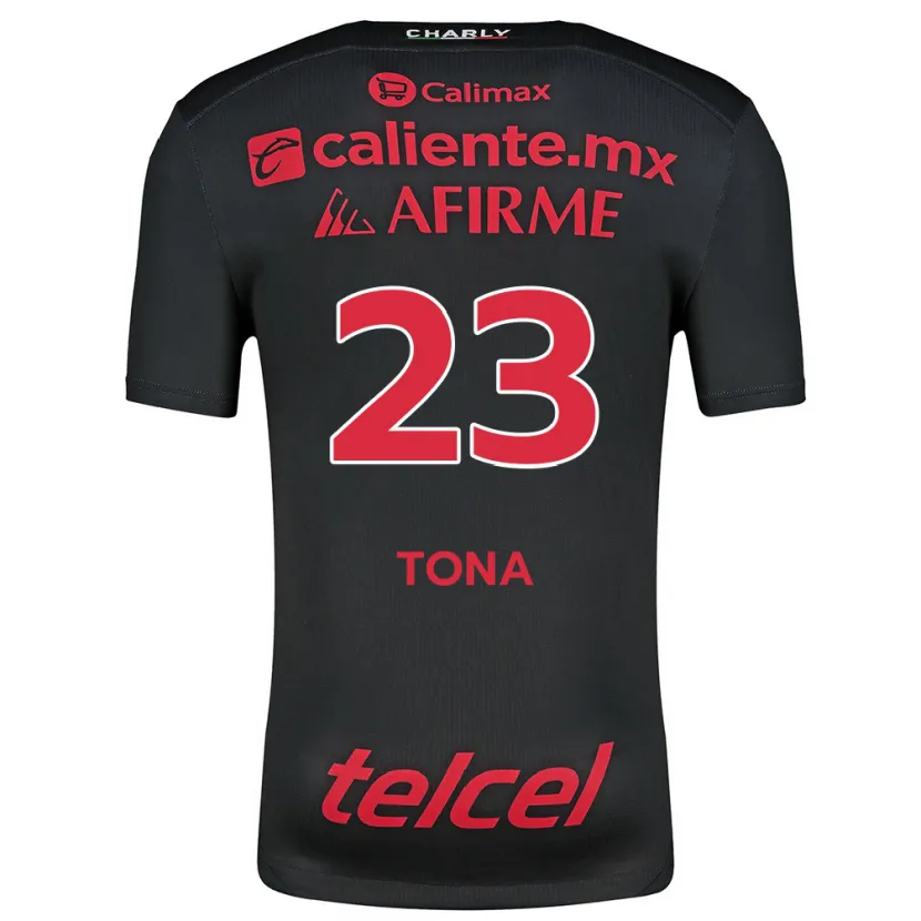 Danxen Men Iván Tona #23 Black Red Home Jersey 2024/25 T-Shirt