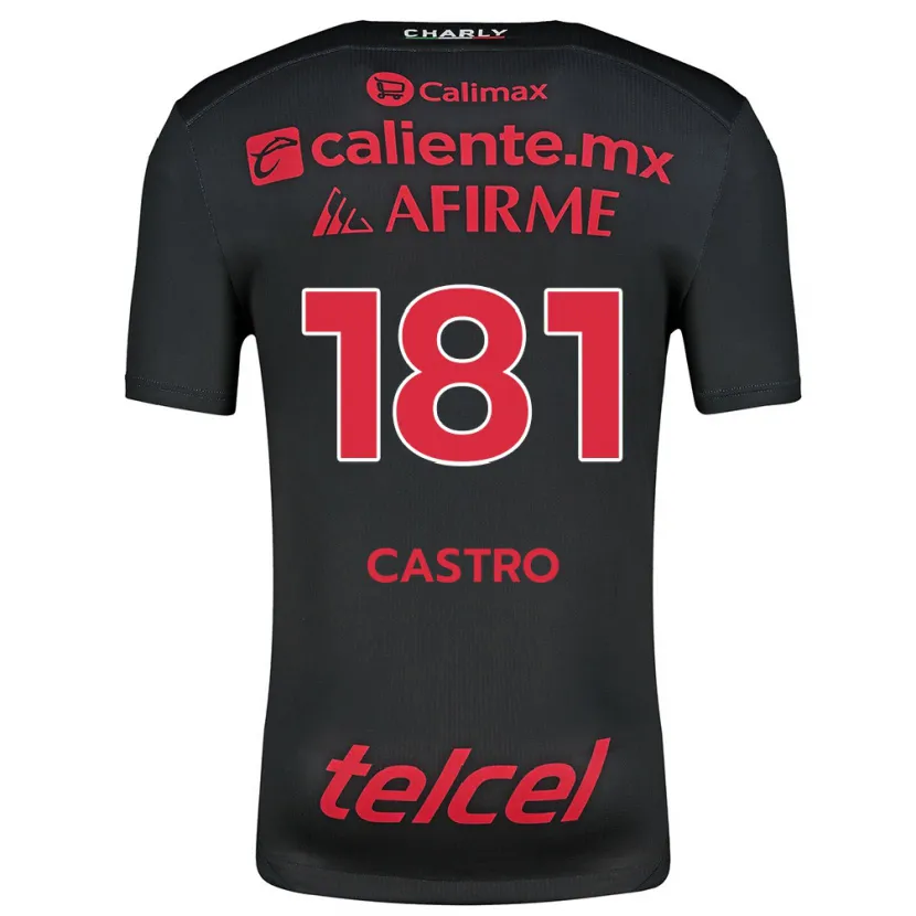 Danxen Men José Castro #181 Black Red Home Jersey 2024/25 T-Shirt