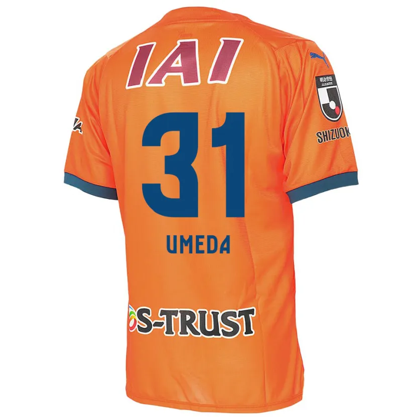 Danxen Men Togo Umeda #31 Orange Blue Home Jersey 2024/25 T-Shirt