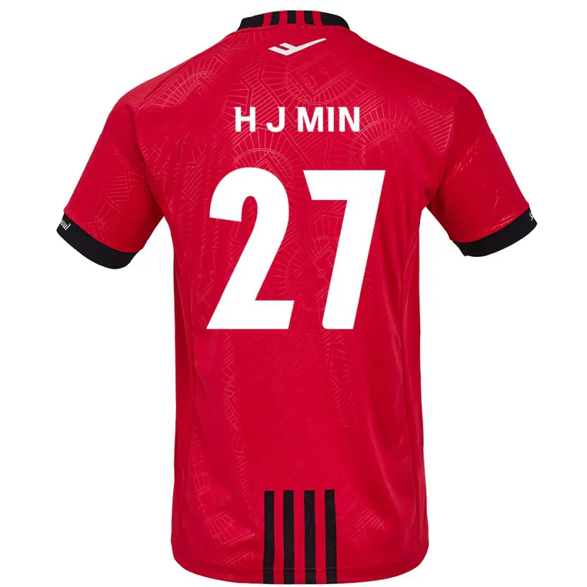 Danxen Men Ji-Hoon Min #27 Red Black Home Jersey 2024/25 T-Shirt