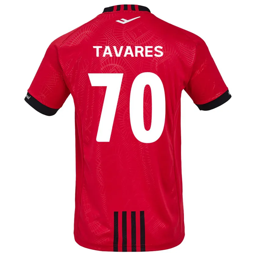 Danxen Men Ronaldo Tavares #70 Red Black Home Jersey 2024/25 T-Shirt