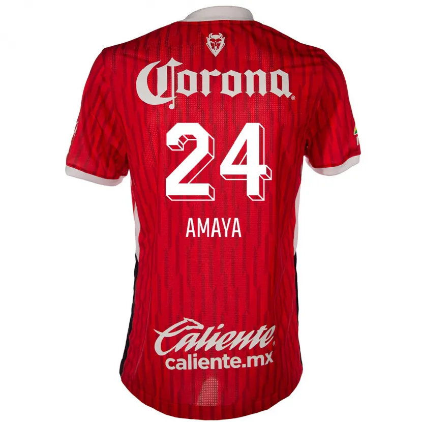 Danxen Men Frankie Amaya #24 Red White Home Jersey 2024/25 T-Shirt