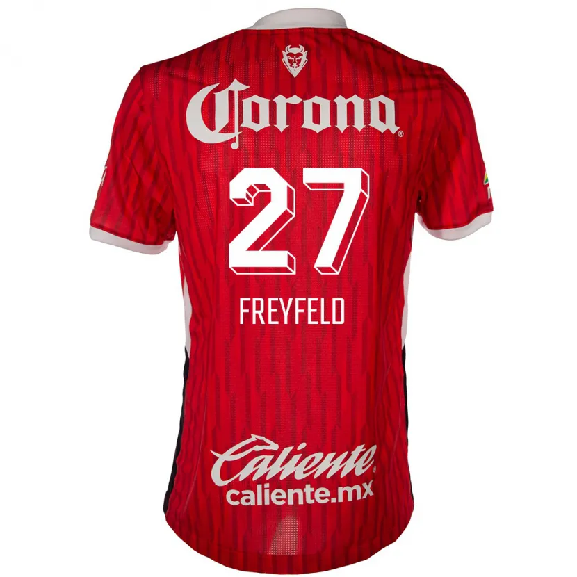 Danxen Men Emiliano Freyfeld #27 Red White Home Jersey 2024/25 T-Shirt