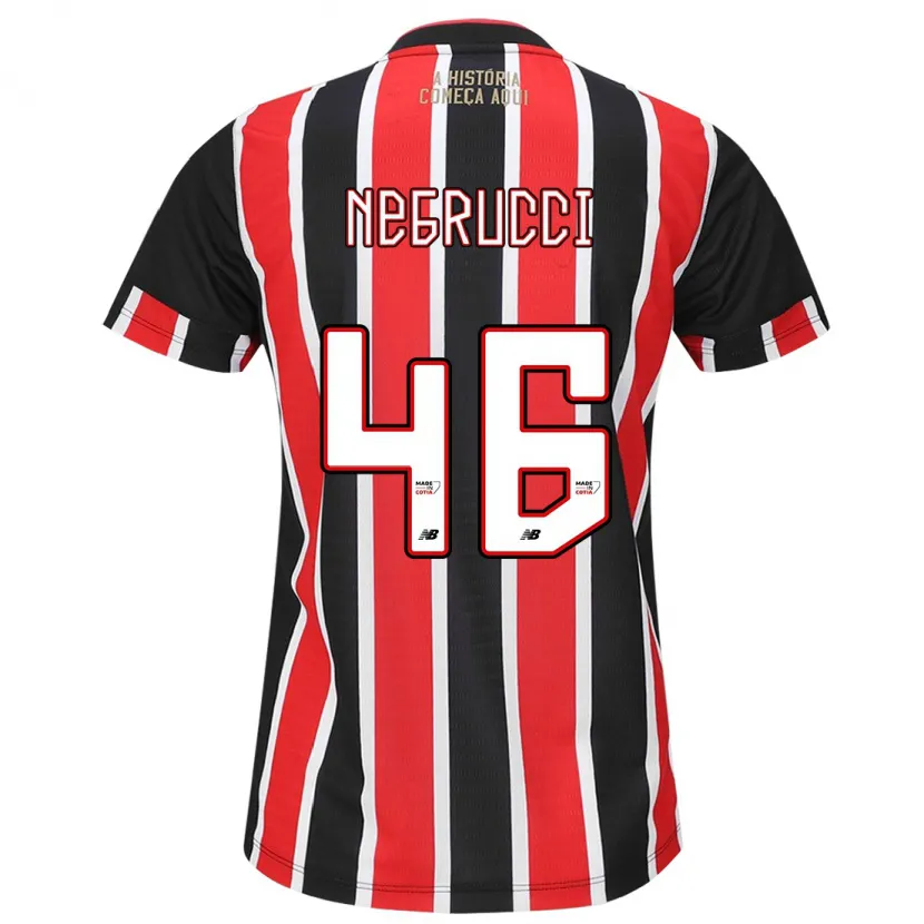 Danxen Men Felipe Negrucci #46 Black Red White Away Jersey 2024/25 T-Shirt