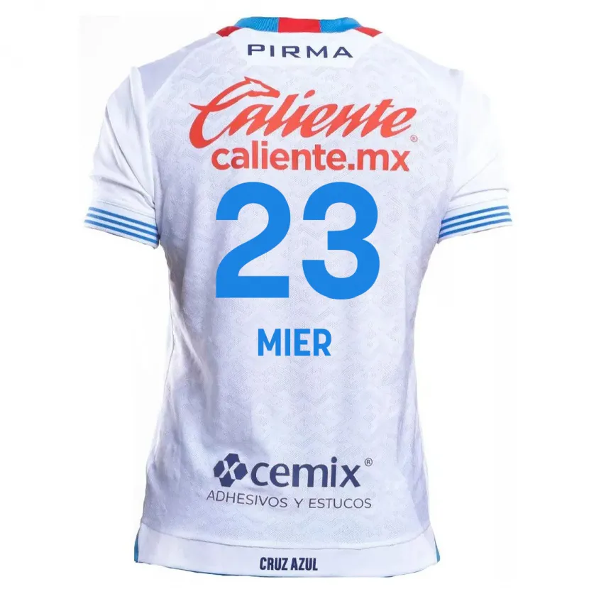 Danxen Men Kevin Mier #23 White Blue Away Jersey 2024/25 T-Shirt