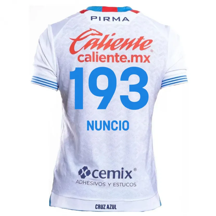 Danxen Men Jorge Nuncio #193 White Blue Away Jersey 2024/25 T-Shirt