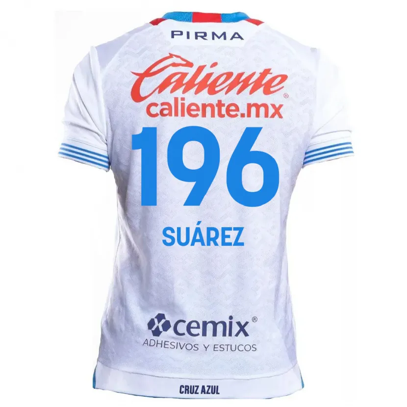 Danxen Men Javier Suárez #196 White Blue Away Jersey 2024/25 T-Shirt