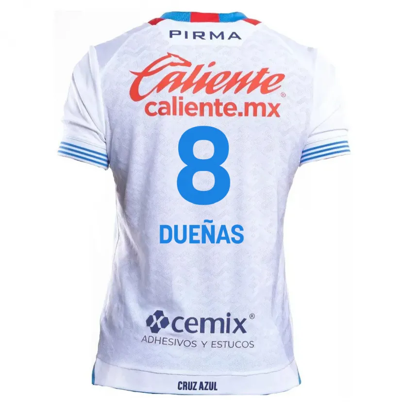 Danxen Men Jesús Dueñas #8 White Blue Away Jersey 2024/25 T-Shirt