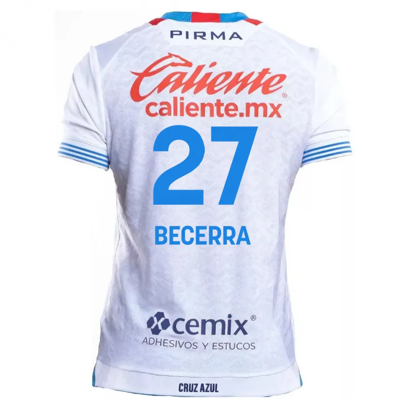 Danxen Men Ana Becerra #27 White Blue Away Jersey 2024/25 T-Shirt