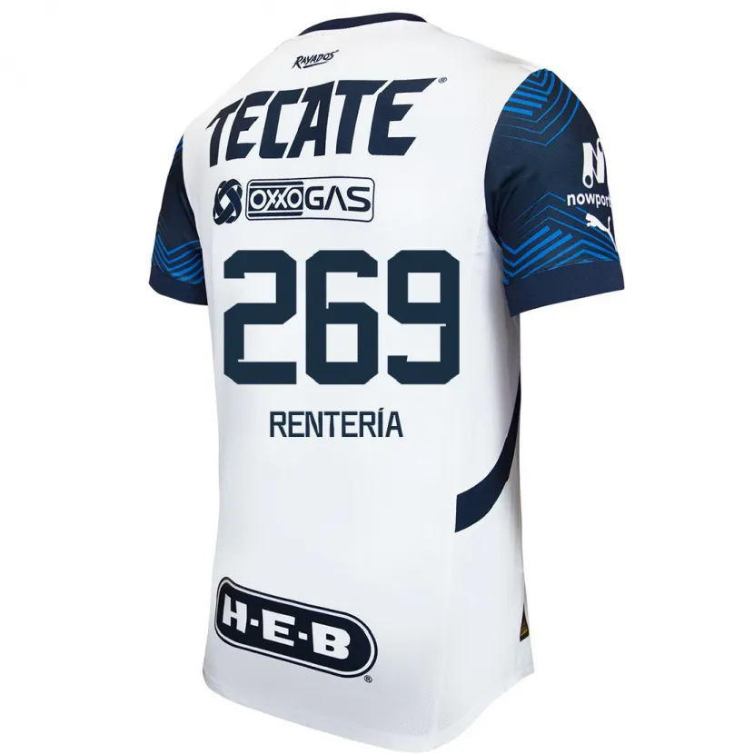 Danxen Men Rodrigo Rentería #269 White Blue Away Jersey 2024/25 T-Shirt