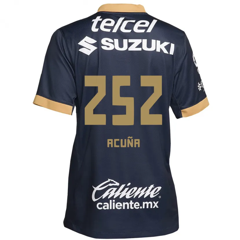 Danxen Men José Acuña #252 Obsidian Gold White Away Jersey 2024/25 T-Shirt