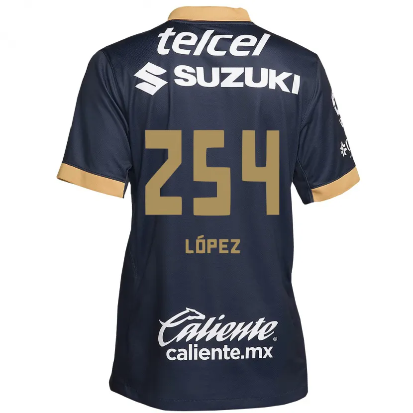 Danxen Men Santiago López #254 Obsidian Gold White Away Jersey 2024/25 T-Shirt