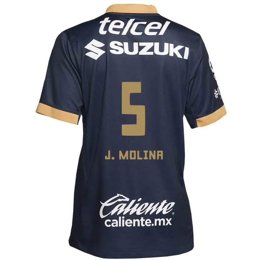 Danxen Men Jesús Molina #5 Obsidian Gold White Away Jersey 2024/25 T-Shirt