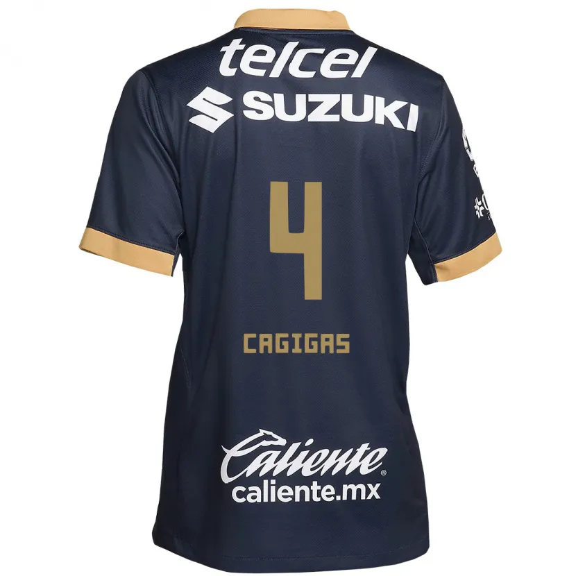 Danxen Men Deneva Cagigas #4 Obsidian Gold White Away Jersey 2024/25 T-Shirt