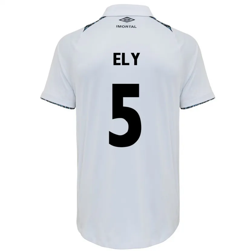 Danxen Men Rodrigo Ely #5 White Blue Away Jersey 2024/25 T-Shirt